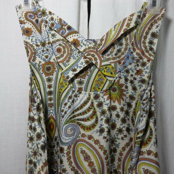 Band of Gypsies XS White Blue Orange Yellow Floral Boho Festival Dress - Picture 4 of 7